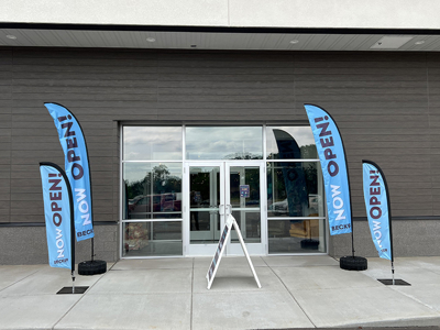 Now Open Feather Flags Photo